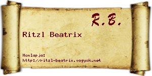 Ritzl Beatrix névjegykártya